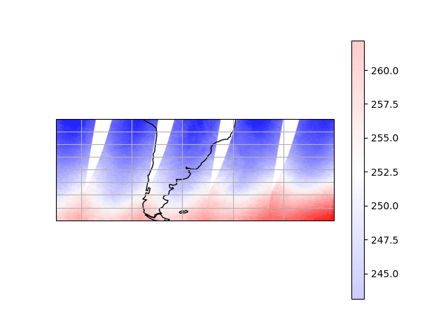 Temperature map before detrending